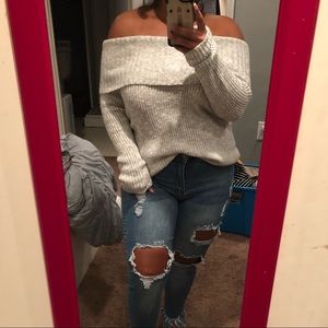 Off the shoulder sweater